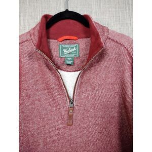 Woolrich 1/4‎ Zip sweatshirt red mens large
